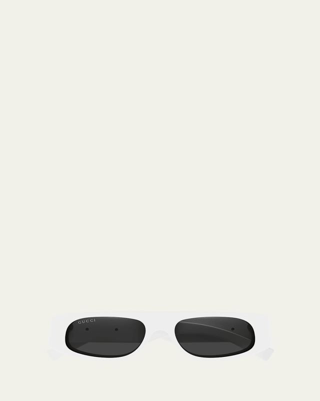 Logo Acetate Rectangle Sunglasses